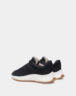 Outline Sneaker in Navy Blue Nubuck Leather