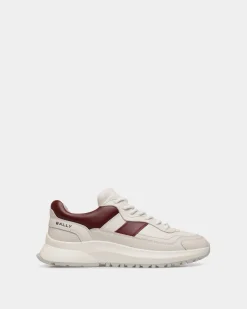 Outline Sneaker in White And Heritage Red Leather