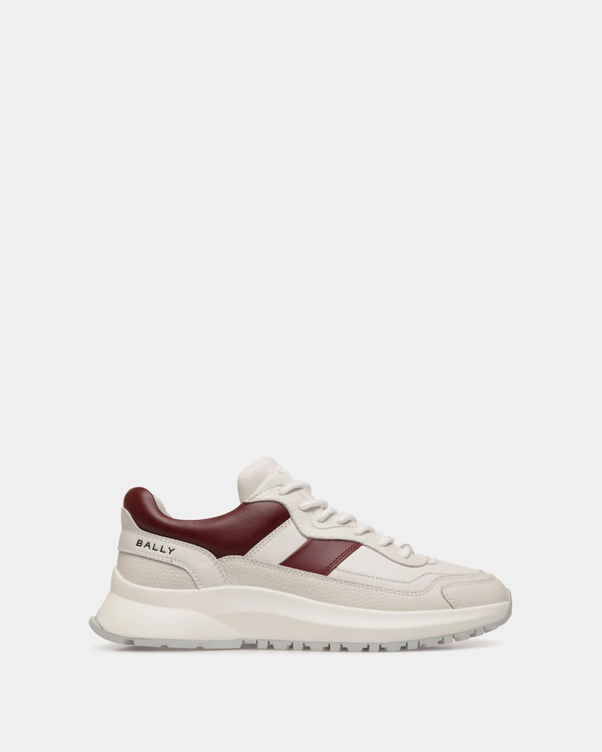 Outline Sneaker in White And Heritage Red Leather