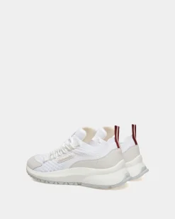 Outline Sneaker in White Knit Fabric