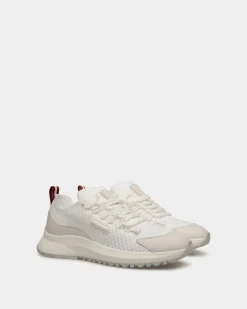 Outline Sneaker In White Nylon