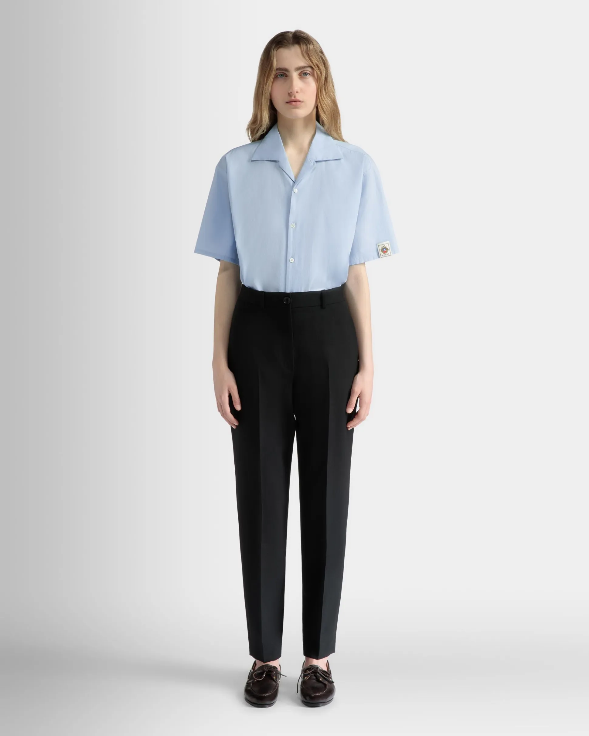 Oversized Shirt in Light Blue Cotton