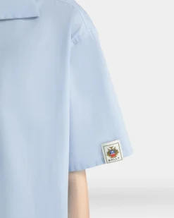 Oversized Shirt in Light Blue Cotton
