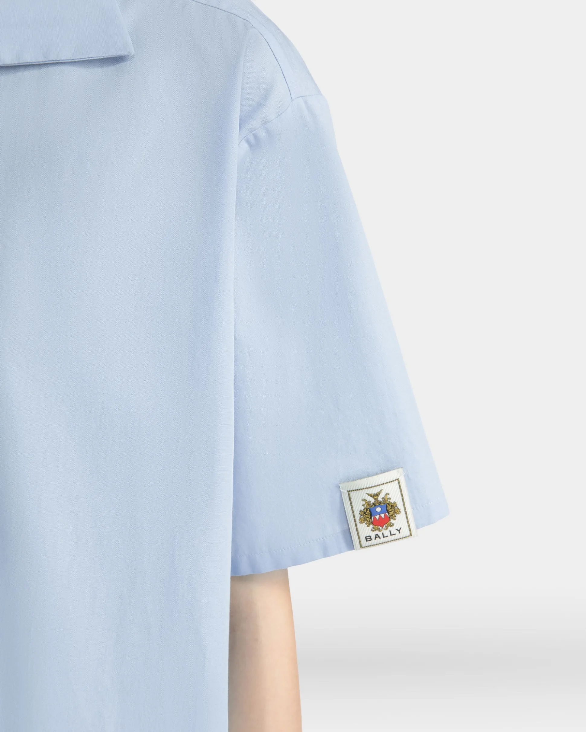 Oversized Shirt in Light Blue Cotton