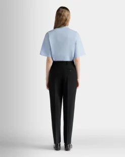 Oversized Shirt in Light Blue Cotton