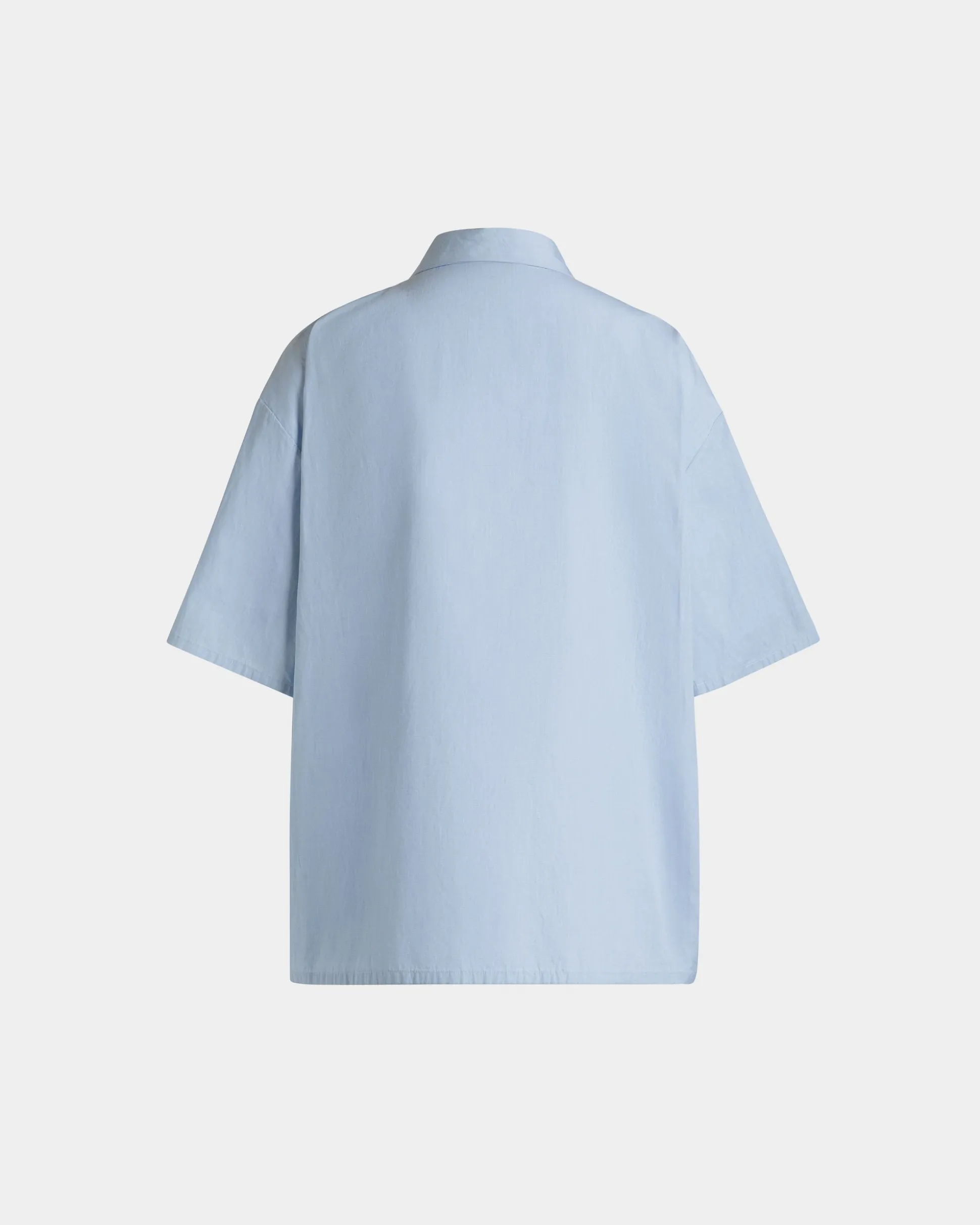 Oversized Shirt in Light Blue Cotton