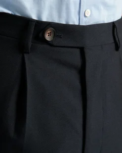 Pants in Navy Blue Wool Blend