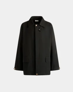 Parka in Black Nylon