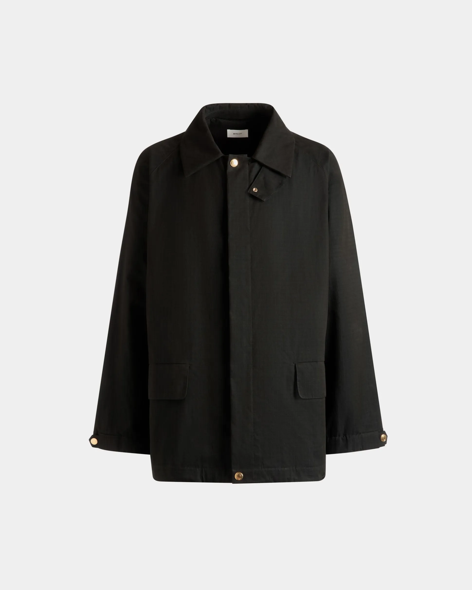 Parka in Black Nylon