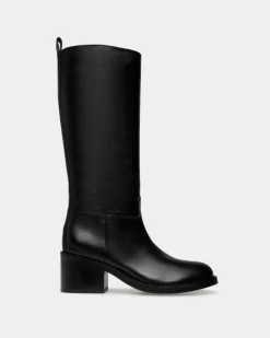Peggy Boot in Black Leather