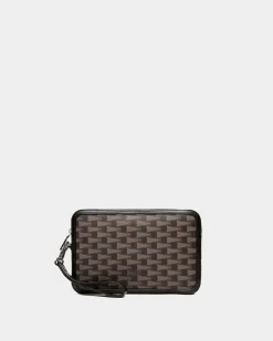 Pennant Pouch in Black Pennant Motif