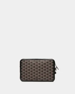 Pennant Pouch in Black Pennant Motif