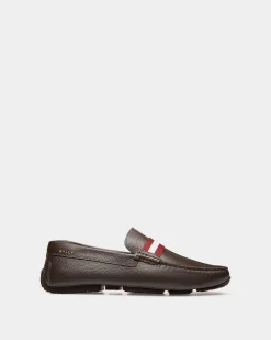 Pilot Driver In Brown Grained Leather