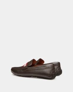 Pilot Driver In Brown Grained Leather