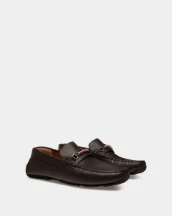 Pilot Driver In Ebano Grained Leather