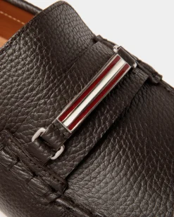 Pilot Driver In Ebano Grained Leather