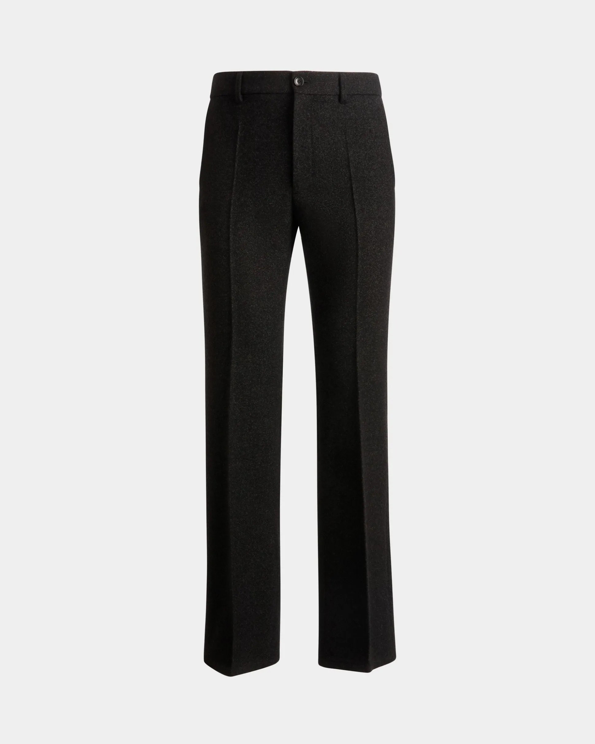 Pleated Pants In Dark Grey Wool