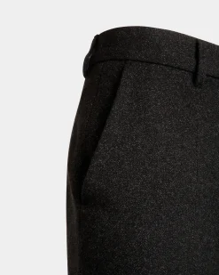 Pleated Pants In Dark Grey Wool