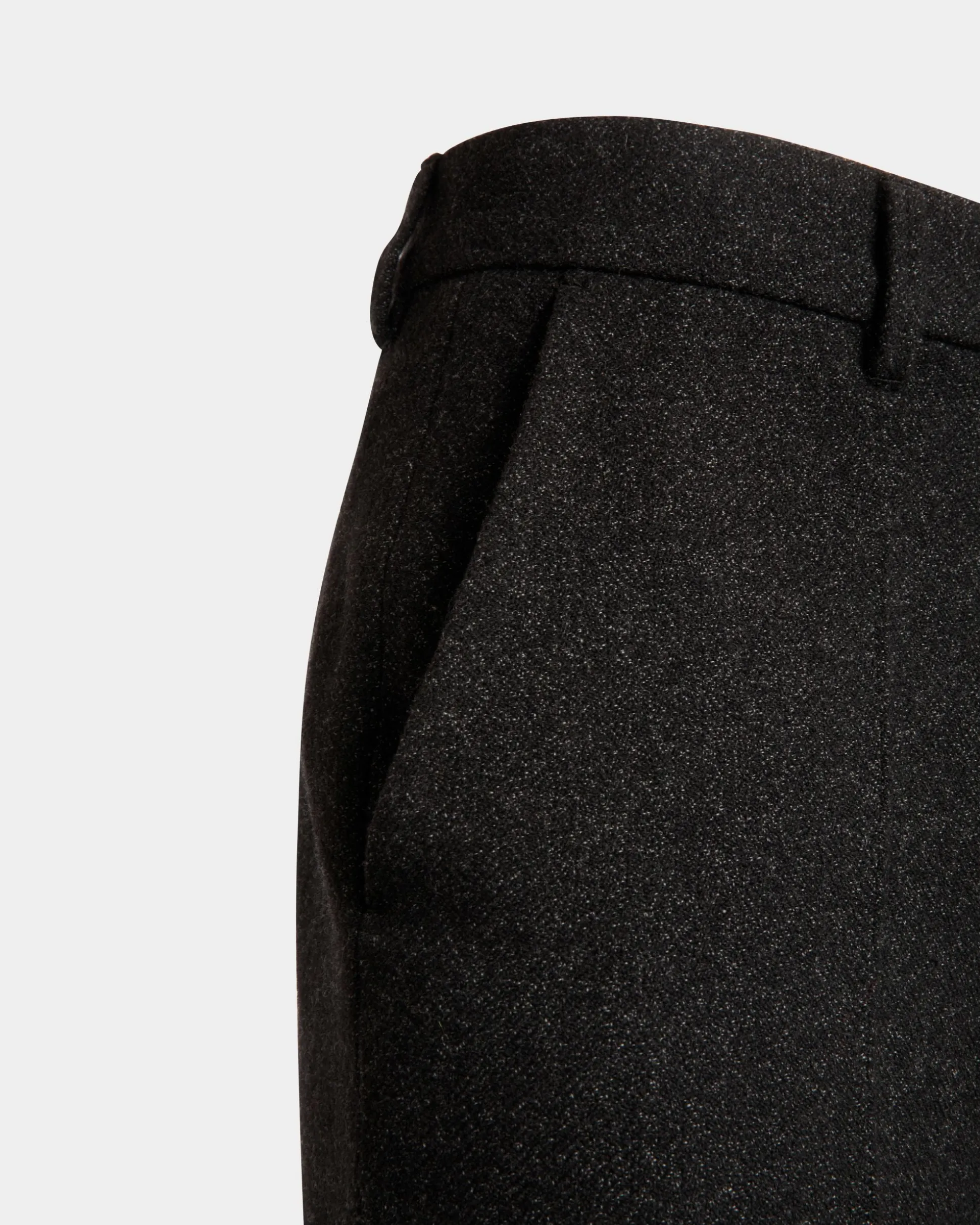 Pleated Pants In Dark Grey Wool