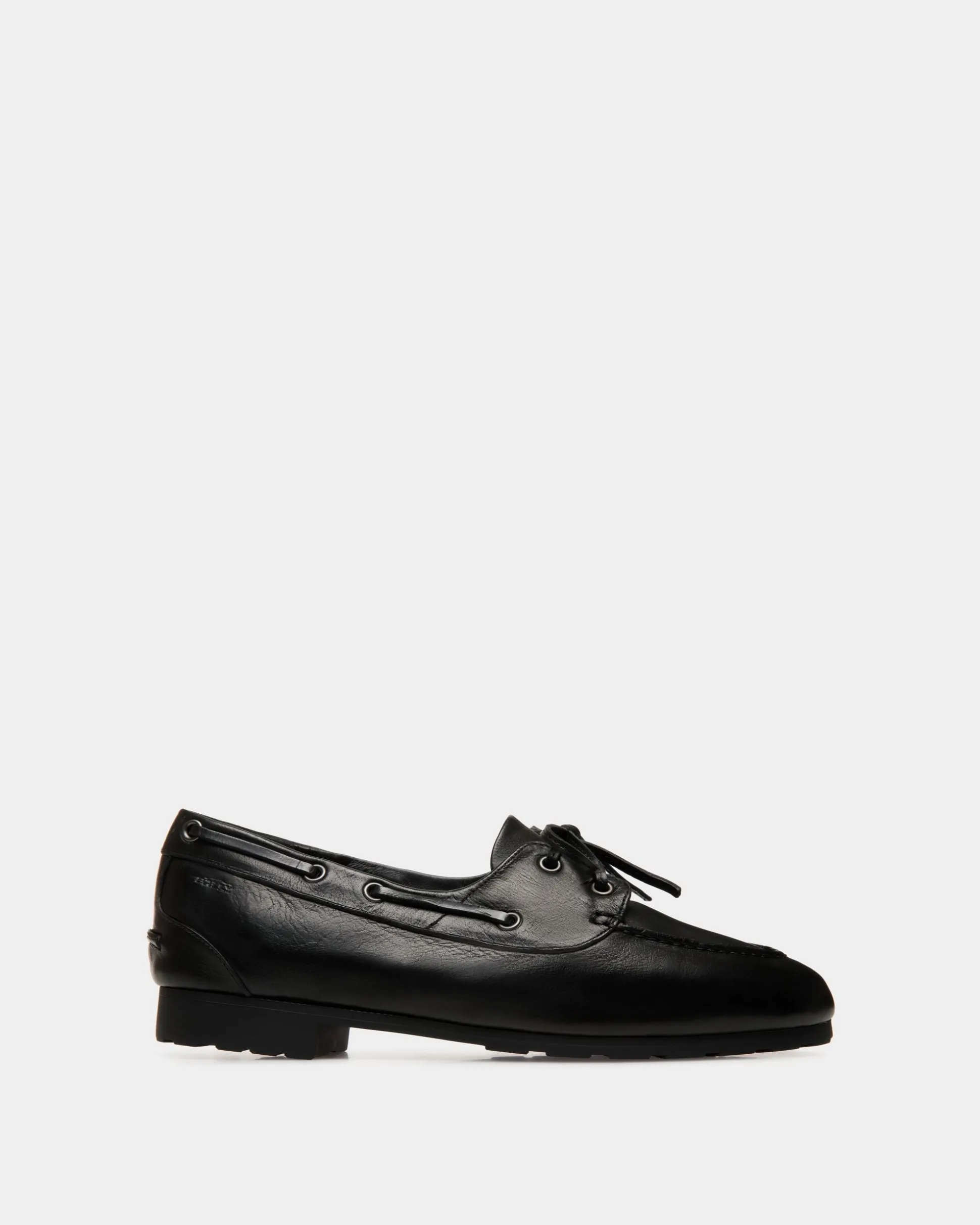 Plume Mocassin In Black Leather