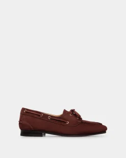 Plume Moccasin in Chestnut Brown Suede