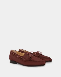 Plume Moccasin in Chestnut Brown Suede