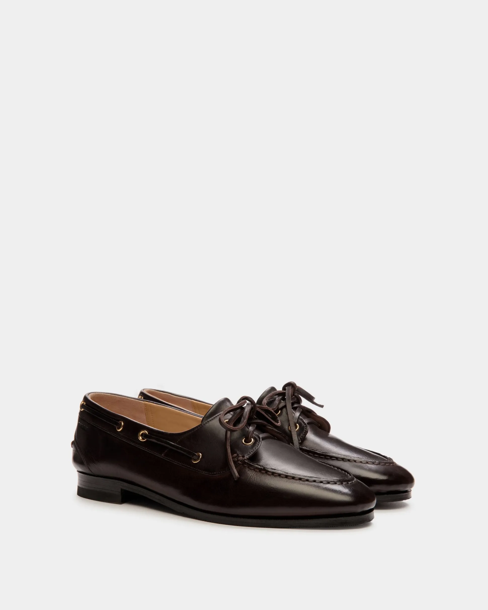 Plume Moccasin in Dark Brown Leather