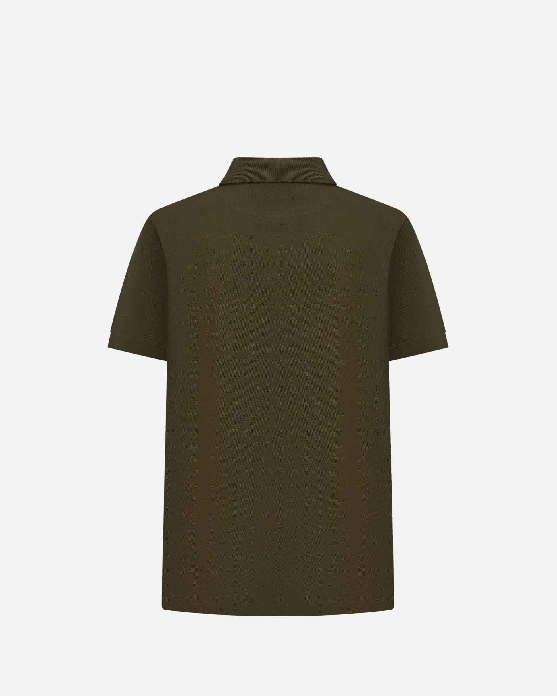 Polo With a Bally Crest Logo In Military Green Cotton