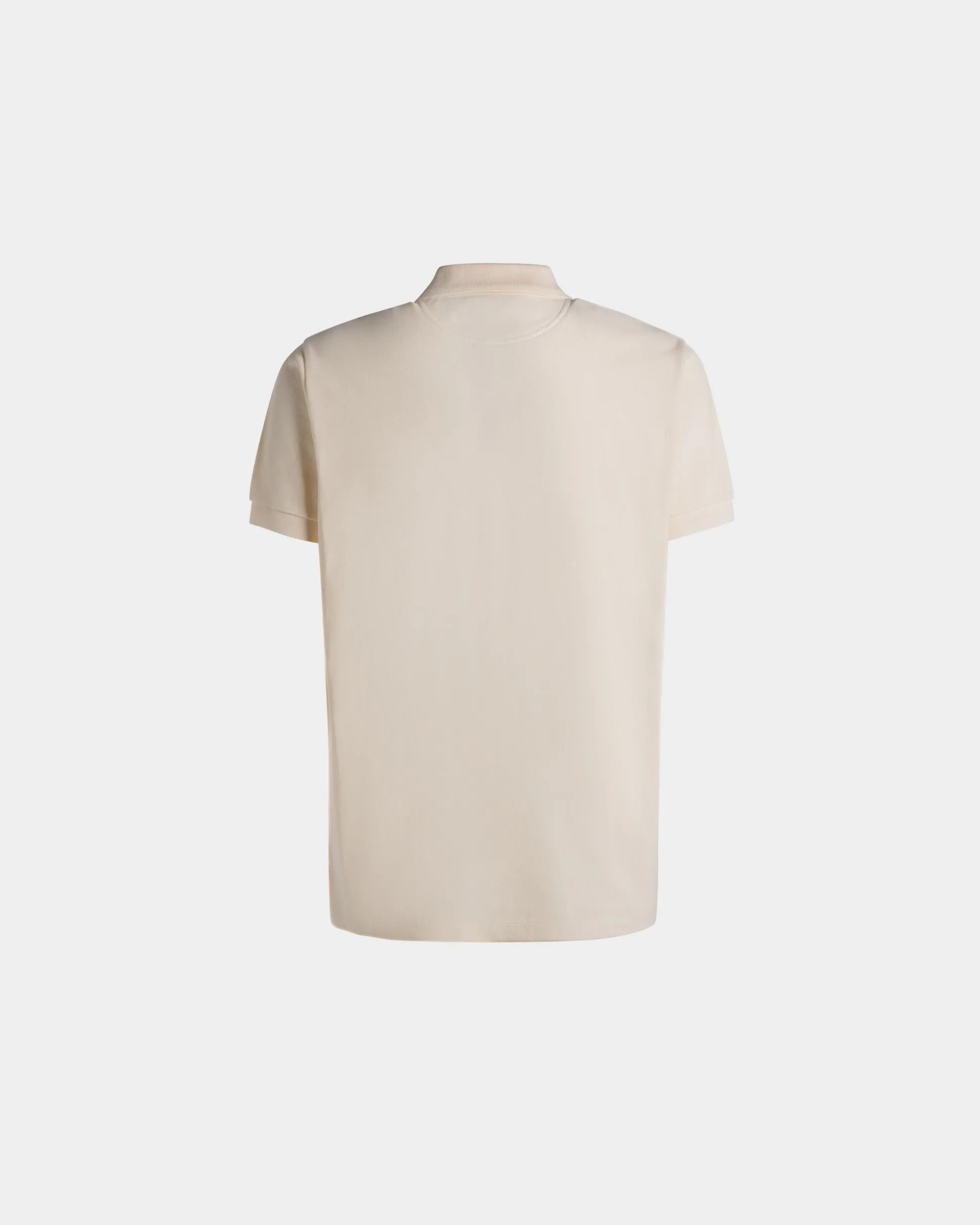Polo With a Bally Crest Logo In White Cotton