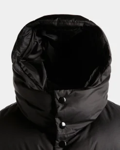 Puffer Gilet in Black Nylon