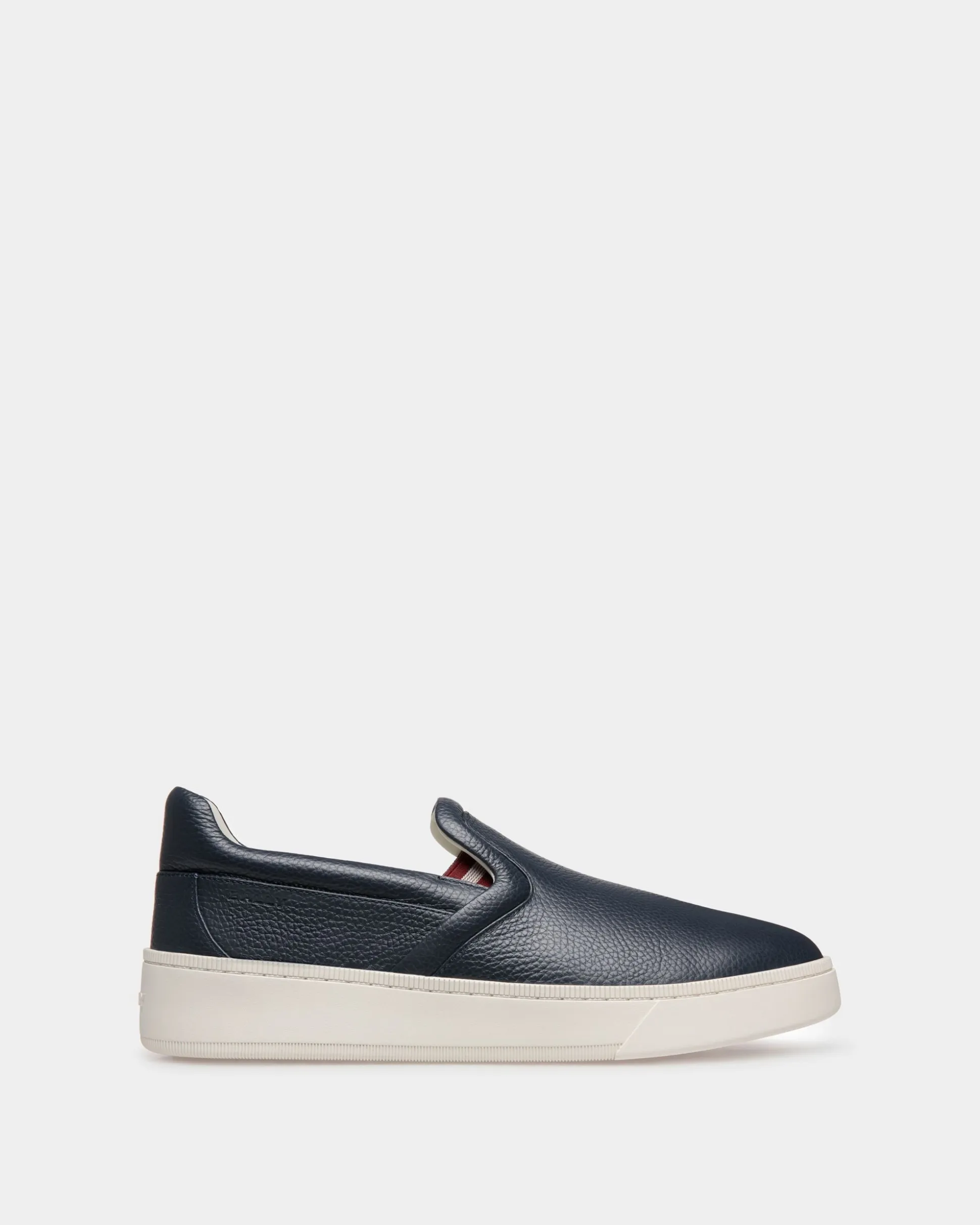 Raise Slip-On Sneaker In Blue Grained Leather