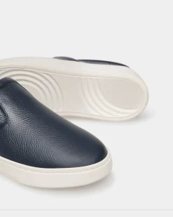 Raise Slip-On Sneaker In Blue Grained Leather