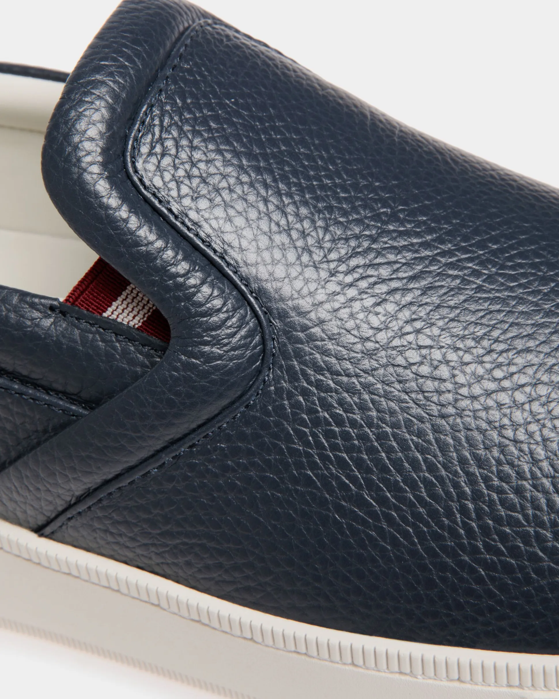 Raise Slip-On Sneaker In Blue Grained Leather
