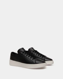 Raise Sneaker In Black Grained Leather