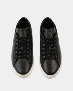 Raise Sneaker In Black Grained Leather