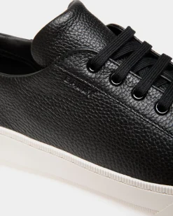 Raise Sneaker In Black Grained Leather