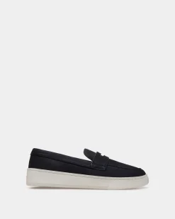 Raise Sneaker in Navy Blue Nubuck Leather