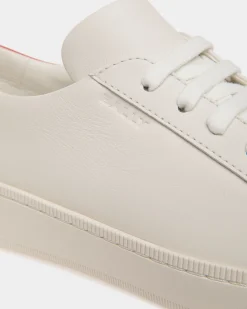 Raise Sneaker In White And Red Leather