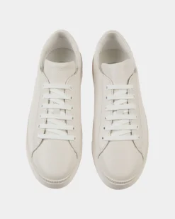 Raise Sneaker In White Grained Leather