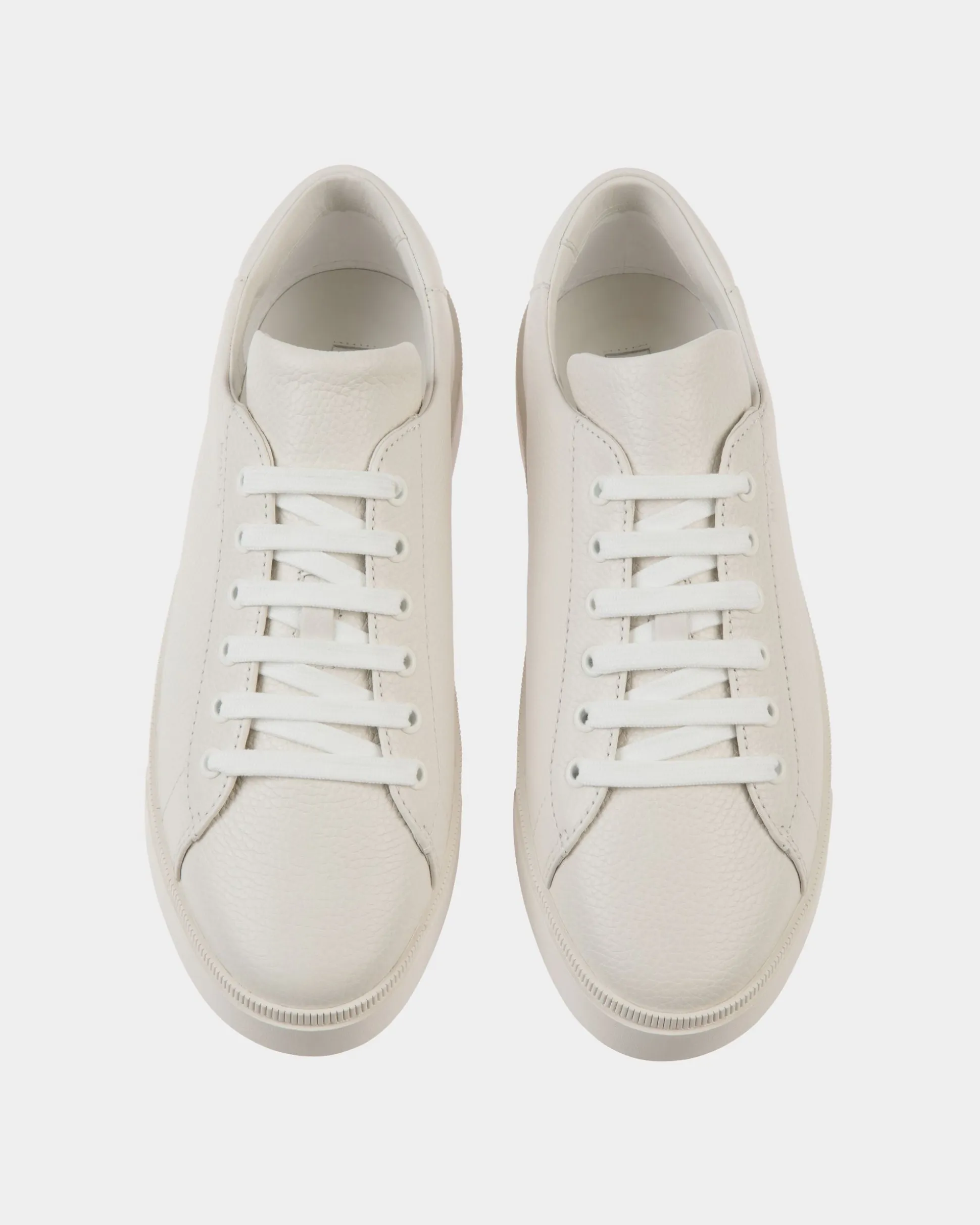 Raise Sneaker In White Grained Leather