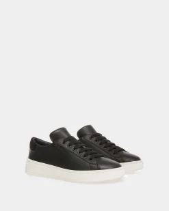 Raise Sneakers In Black And White Leather