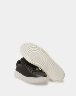 Raise Sneakers In Black And White Leather