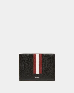 Ribbon Bifold In Black Leather