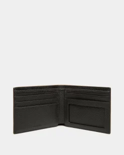 Ribbon Bifold In Black Leather
