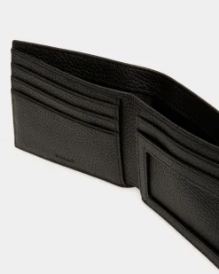 Ribbon Bifold In Black Leather