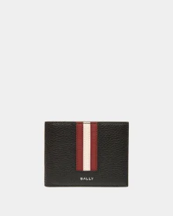 Ribbon Bifold Wallet in Black Leather