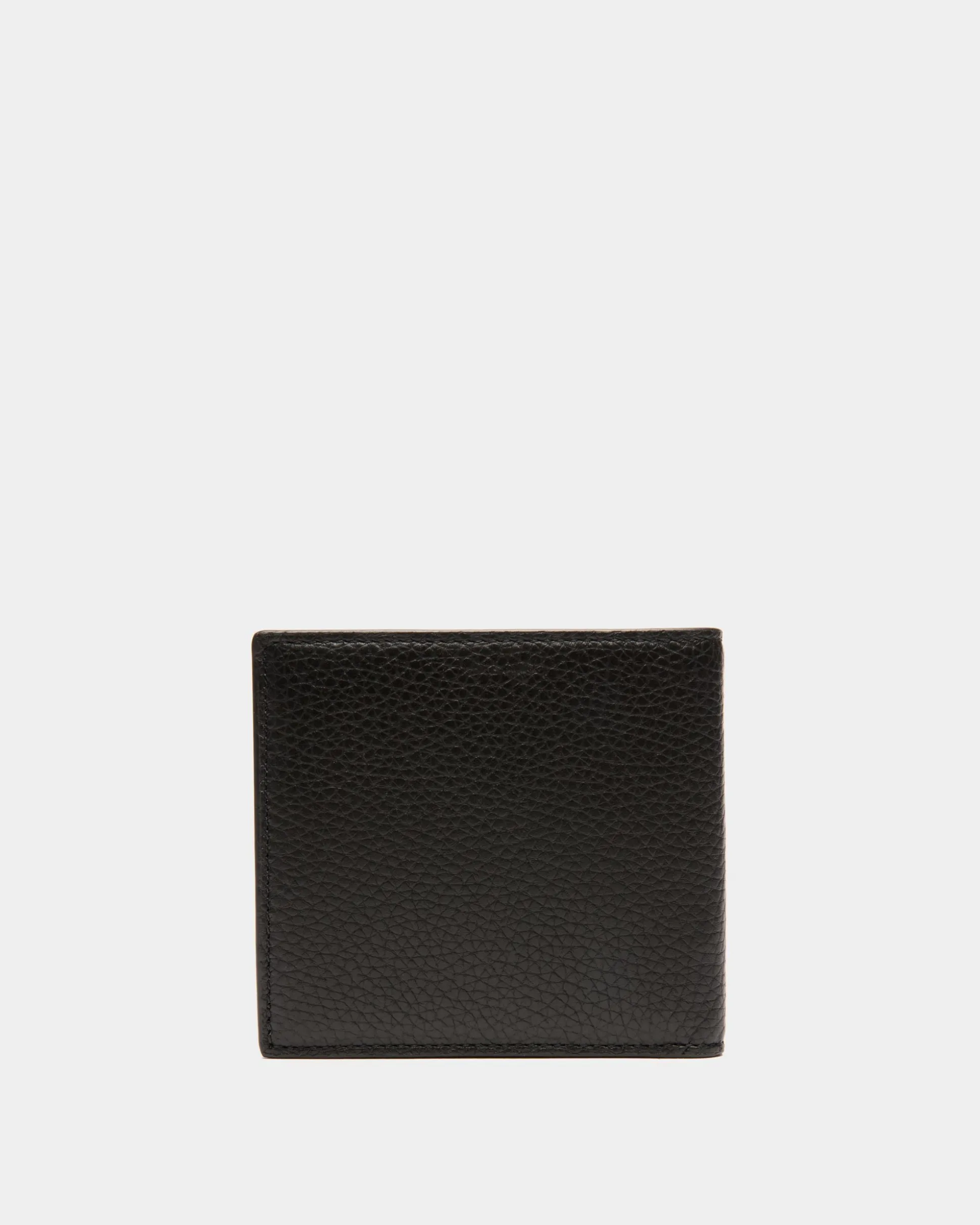 Ribbon Bifold Wallet In Black Grained Leather
