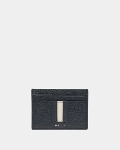 Ribbon Business Card Holder In Midnight Leather