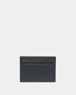 Ribbon Business Card Holder In Midnight Leather