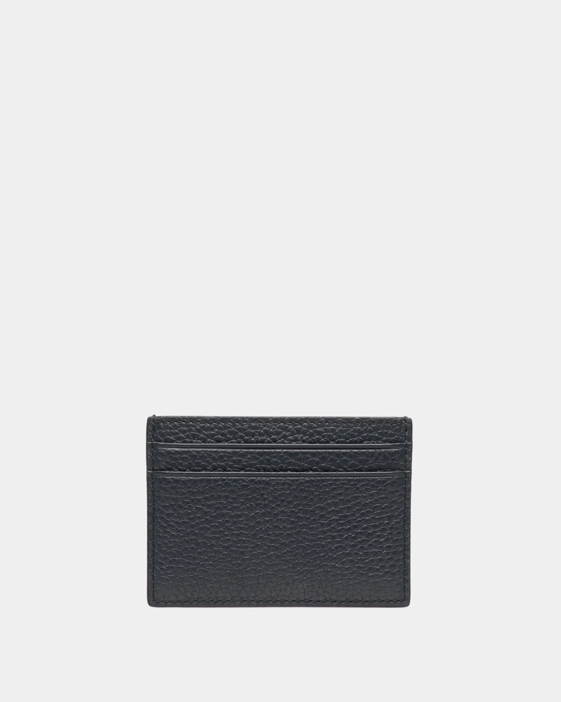 Ribbon Business Card Holder In Midnight Leather